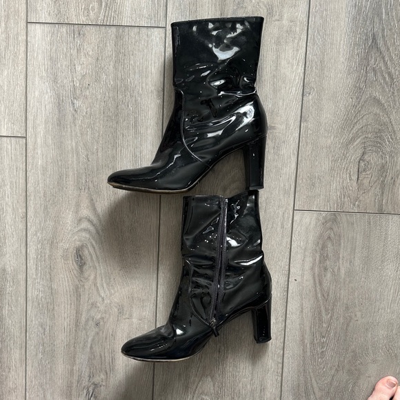 Aquatalia Shoes - Aquatalia Glossy patent leather Heeled Boots 12!